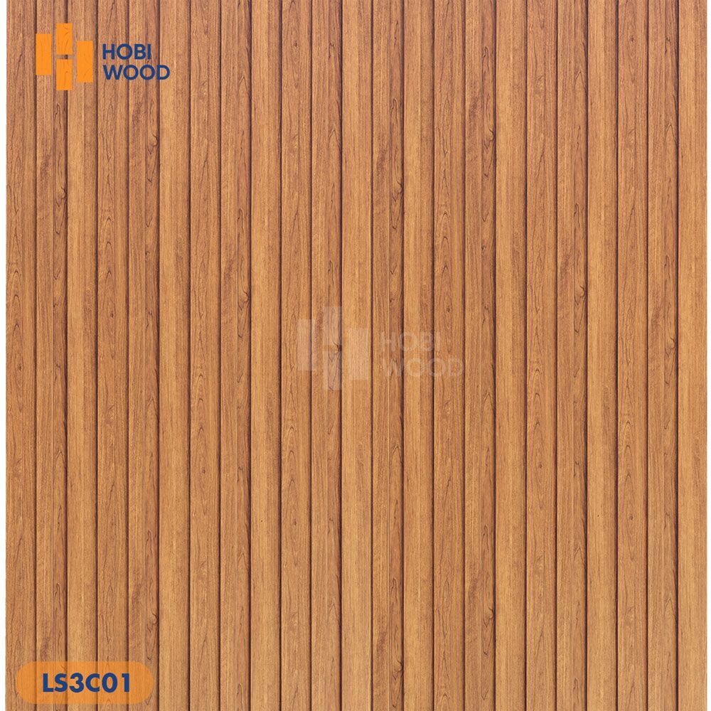 Tấm nhựa ốp tường Hobiwood LS3C-01 - Màu Gỗ Nâu Vàng Ấm Áp Tấm nhựa ốp tường Hobiwood LS3C-01 - Màu Gỗ Nâu Vàng Ấm Áp - Ảnh 3