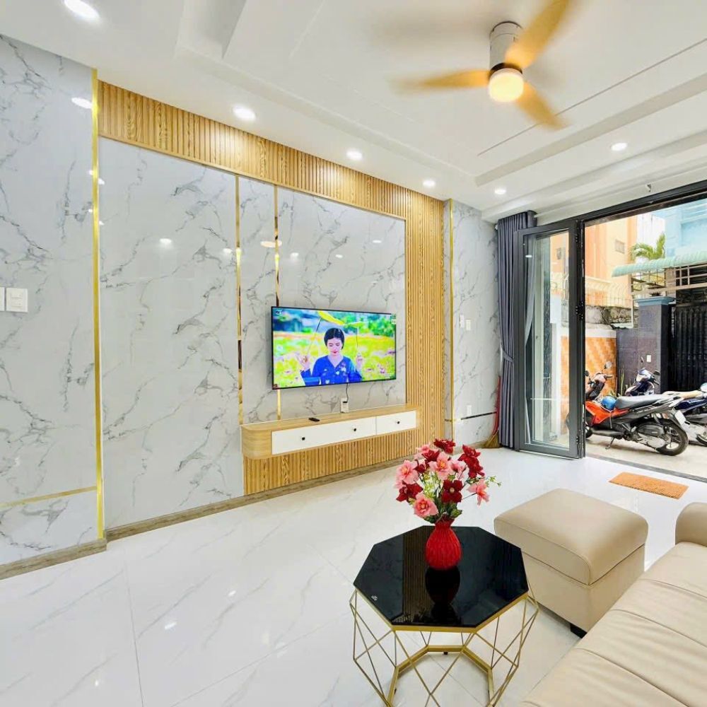Thi công Tấm Nhựa Ốp Tường PVC - Giải Pháp Hoàn Hảo Cho Không Gian Sống Nhựa Ốp Tường Trắng Vân Đá Xám Xanh HB-VD2234 - Hobiwood Chính Hãng
