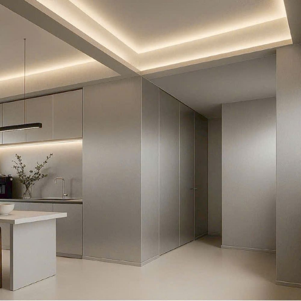 Tấm ốp than tre vân Inox xước MT-2 iWood - Màu bạc Brushed Silver Ốp tường Tấm ốp than tre vân Inox xước MT-2 iWood - Màu bạc Brushed Silver