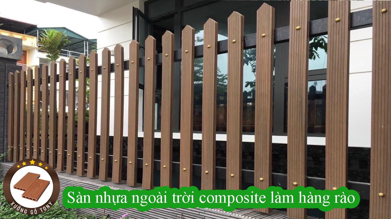 Sàn gỗ nhựa ngoài trời làm hàng rào