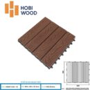 Sàn gỗ ban công Hobiwood 3D màu brown - Vỉ gỗ nhựa ngoài trời