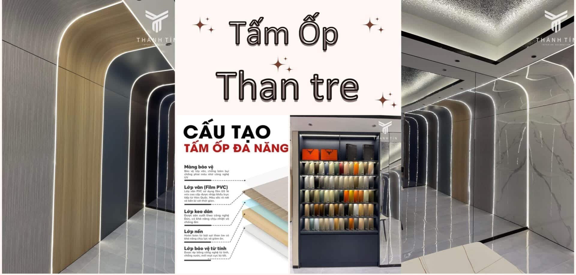 Tấm ốp than tre Kosmos - Ốp tường nội thất cao cấp