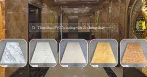 Tấm nhựa PVC ốp tường vân đá chống cháy