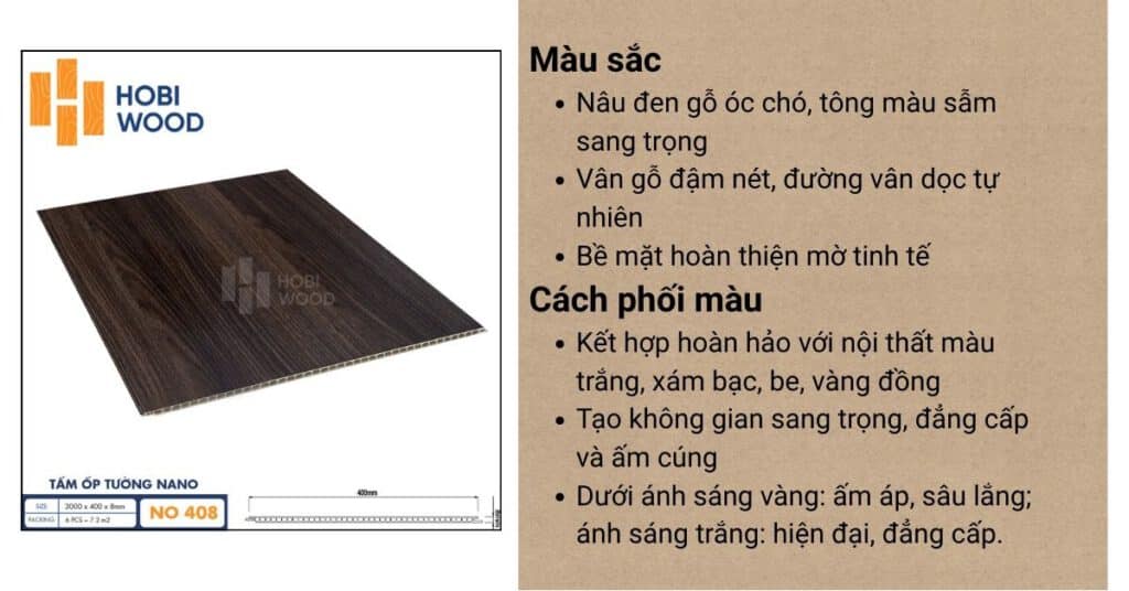 Tấm Nhựa Nano Hobiwood NO-413 – Màu trắng vân đá