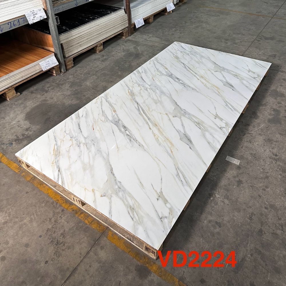 Nhựa Ốp Tường Vân Đá Cẩm Thạch Chéo HB-VD2224 Tấm Nhựa Ốp Tường PVC Hobiwood VD2224