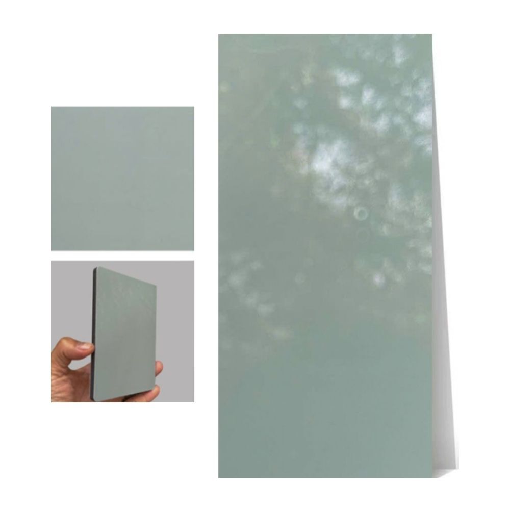 Tấm ốp than tre đơn sắc PET iS-10 iWood - Màu xanh sage bóng Tấm ốp than tre đơn sắc PET iS-10 iWood - Màu xanh sage bóng
