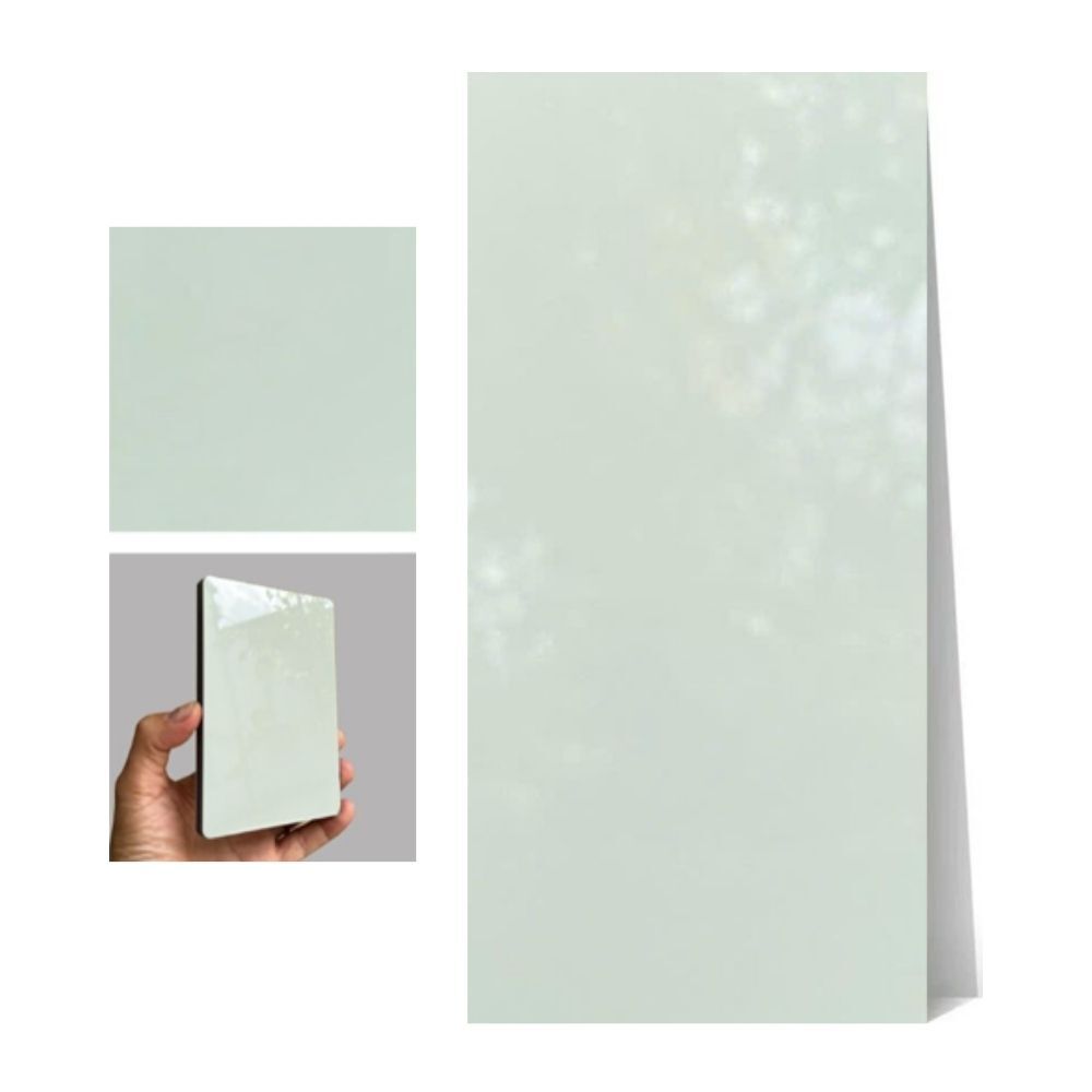 Tấm ốp than tre đơn sắc PET iS-4 iWood - Màu xanh mint bóng Tấm ốp than tre đơn sắc PET iS-4 iWood - Màu xanh mint bón