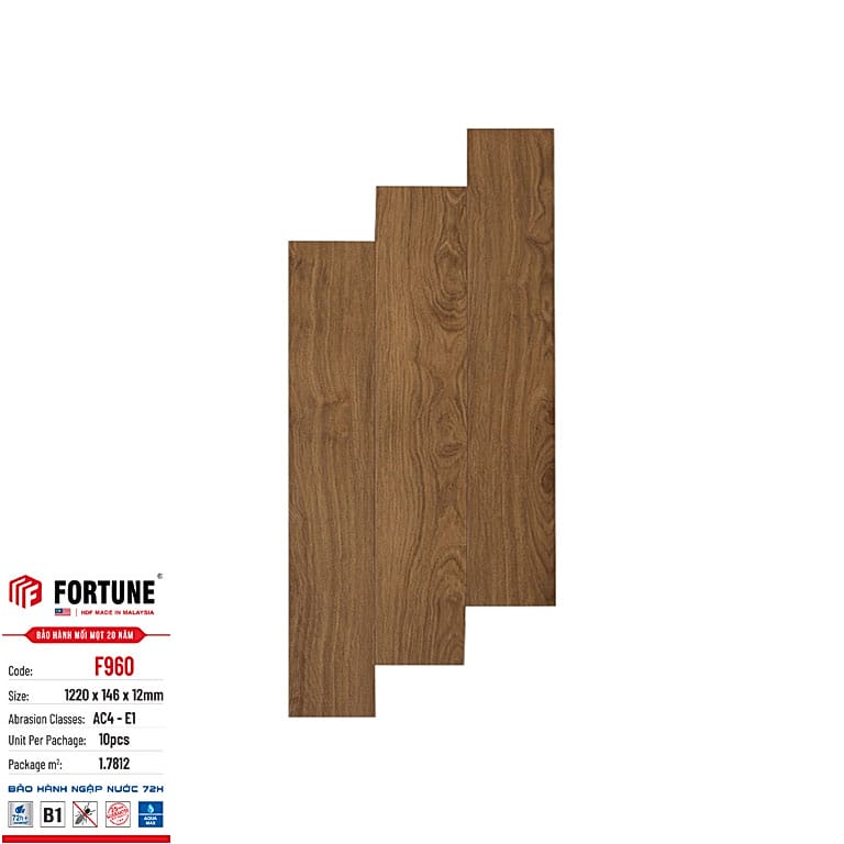 Sàn gỗ Fortune F960 - Sàn gỗ công nghiệp Malaysia Sàn gỗ Fortune F960 - Sàn gỗ công nghiệp Malaysia - Ảnh 8