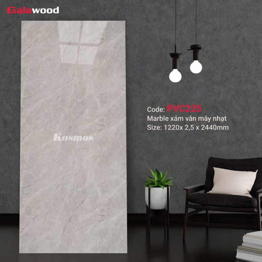 op-tuong-pvc-xam-van-may-nhat-pvc225 Ốp Tường PVC Giả Đá Xám Vân Mây Nhạt PVC225