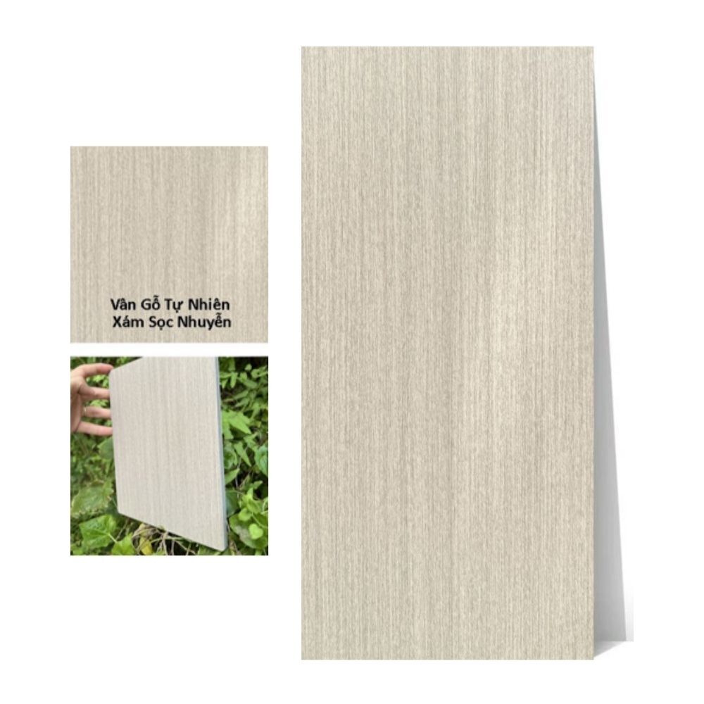 Tấm ốp than tre vân gỗ WG-7 Tấm Ốp Than Tre Vân Gỗ WG-7 iWood - Màu Xám Vân Sồi Sọc Nhuyễn