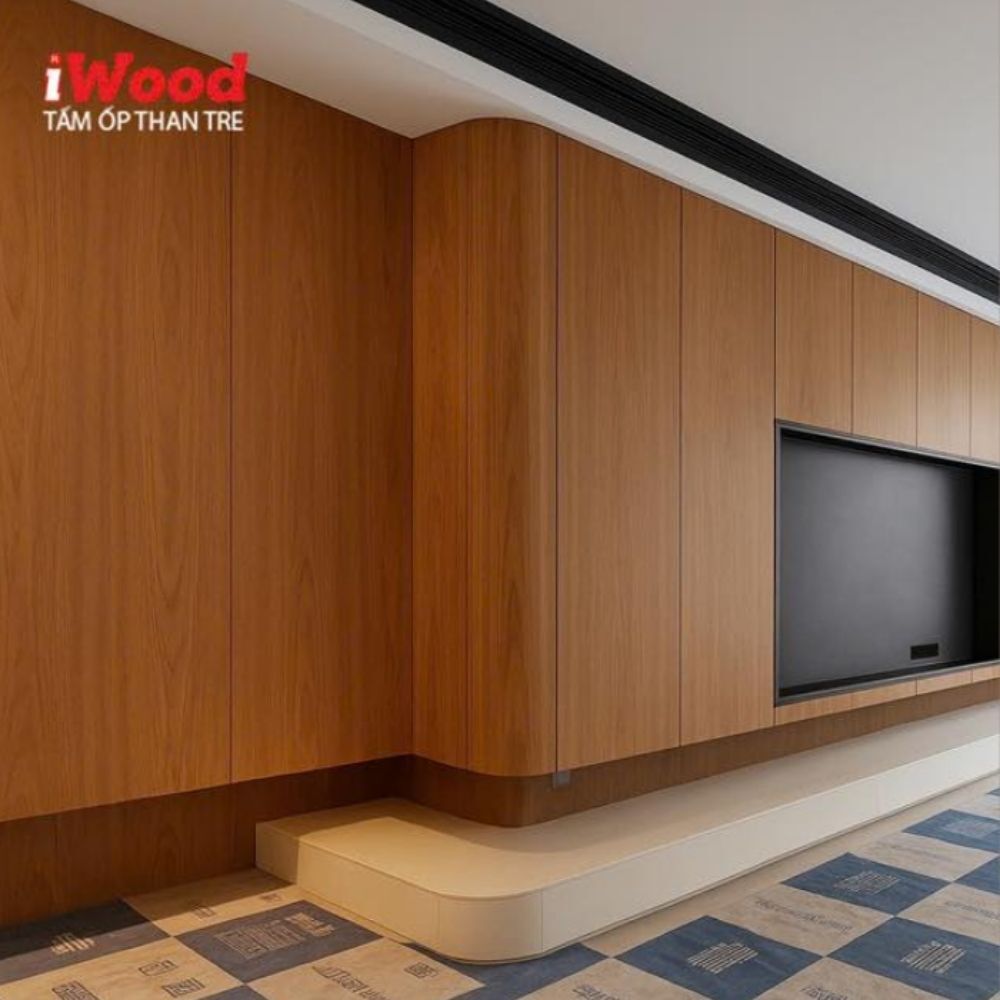 Tấm ốp than tre vân gỗ WG-6 Tấm Ốp Than Tre Vân Gỗ WG-6 iWood - Màu Gỗ Óc Cho