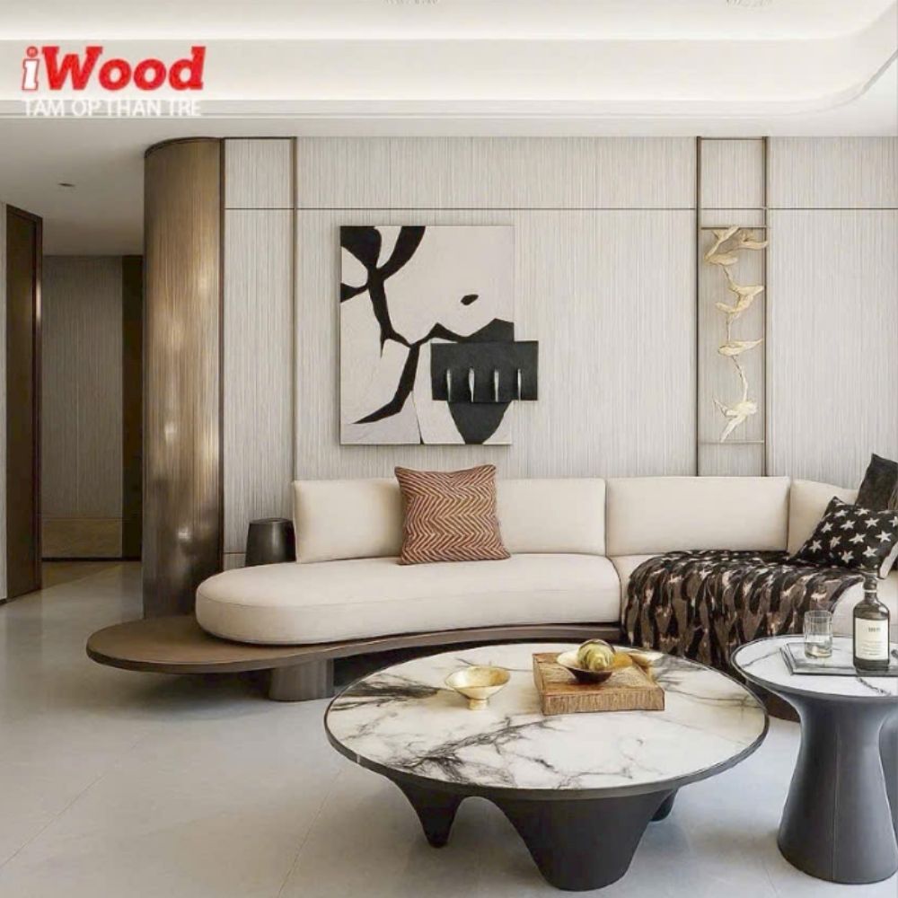 Tấm ốp than tre vân gỗ WG-9 Tấm Ốp Than Tre Vân Gỗ WG-9 iWood - Màu Xám Trắng Vân Sọc Nhuyễn